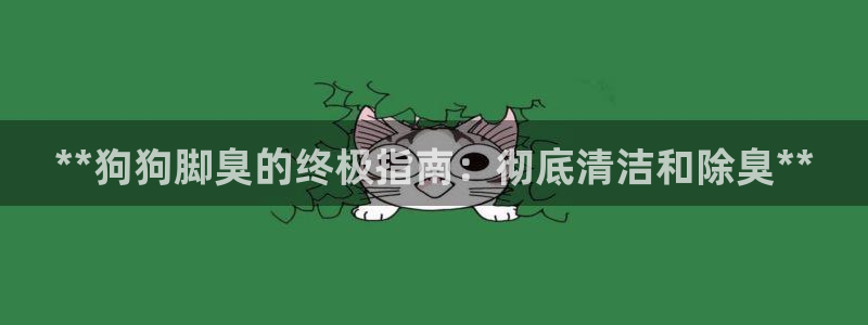 尊龙 ag：**狗狗脚臭的终极指南：彻底清洁和除臭**