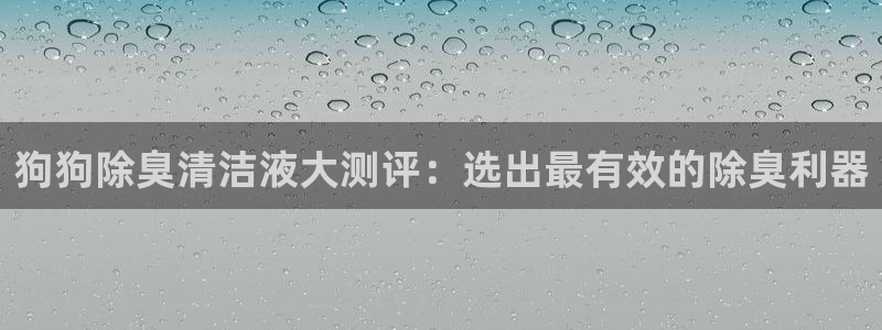 尊龙凯时百万奖池：狗狗除臭清洁液大测评：选出最有效的除臭